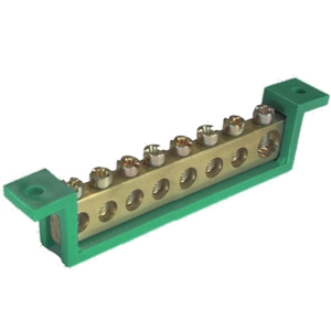 Barramento Steck terra 8term 89mm verde SBT8