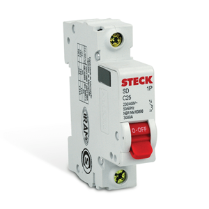 Disjuntor Steck Din.1P 25A C 3Ka