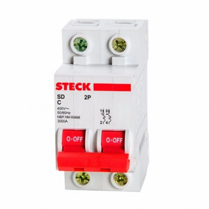 Disjuntor Steck Din.2P 50A C 3Ka
